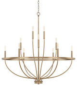 Capital Lighting 428501 Greyson 12 Light 40"W Taper Candle - Aged Brass