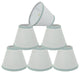 Small Hardback Empire Chandelier Clip On Lamp Shade White 3"x6"x5", Set of 6