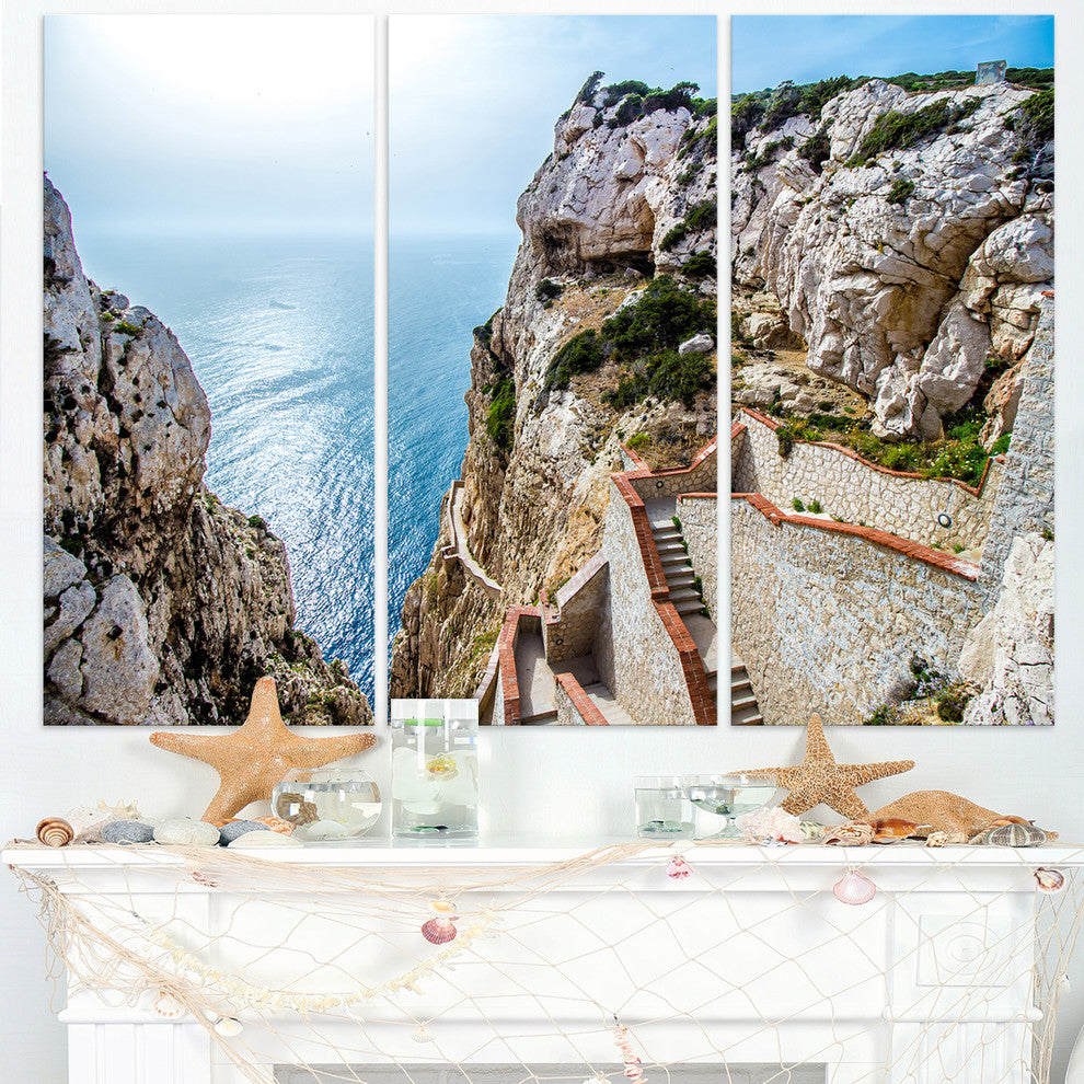 "Stairway to Neptune's Grotto" Canvas Wall Art, 3 Panels, 36"x28"