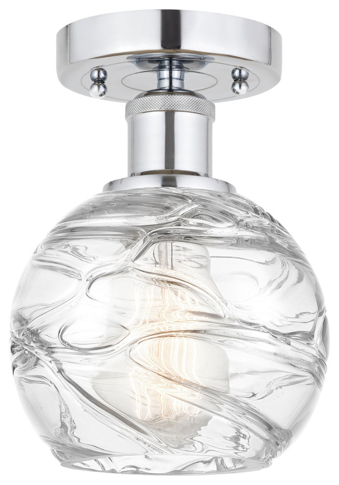 Innovations 616-1F-PC-G1213-6 1 Light Semi-Flush Mount, Polished Chrome
