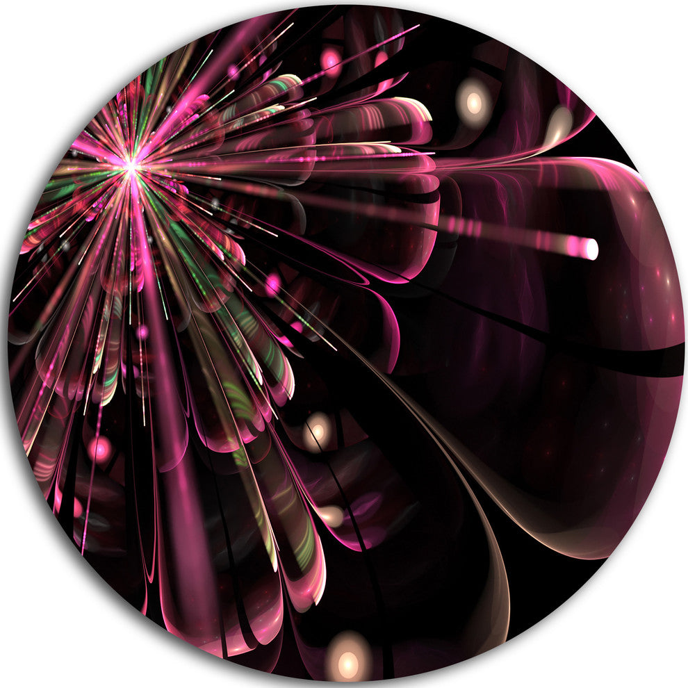 Light Purple Digital Flower Petals Close-Up, Floral Disc Artwork, 36"