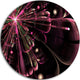 Light Purple Digital Flower Petals Close-Up, Floral Disc Artwork, 36"