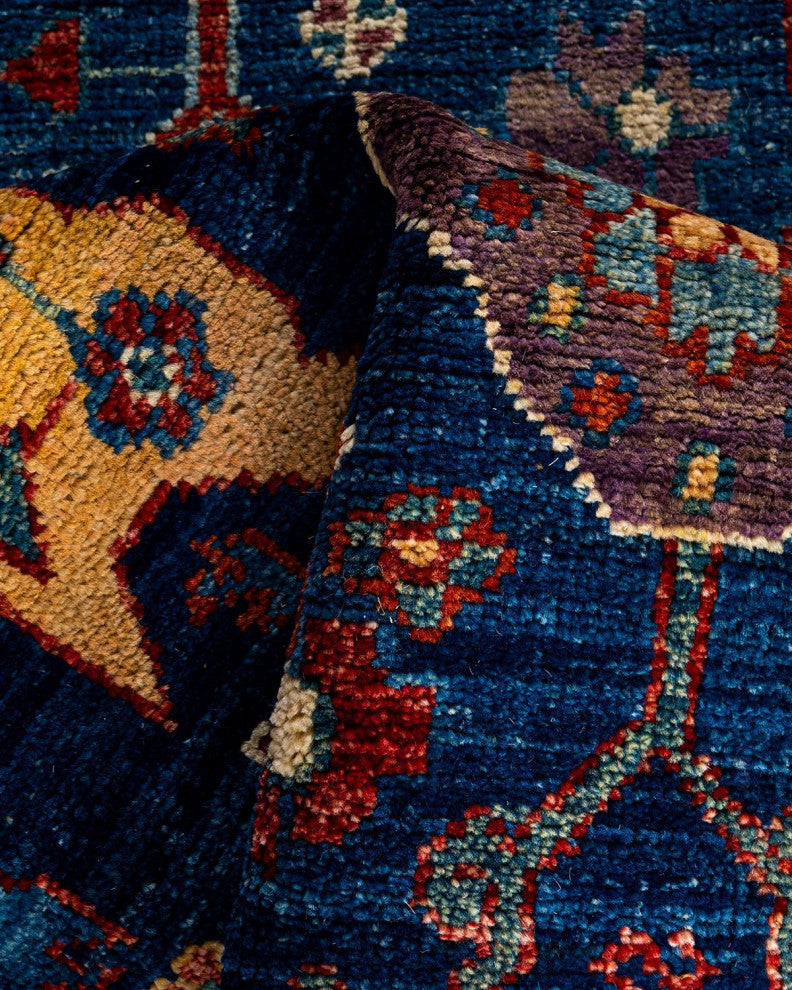 Serapi One-of-a-Kind Hand-Knotted Runner Rug Navy, 2' 8" x 9' 9"