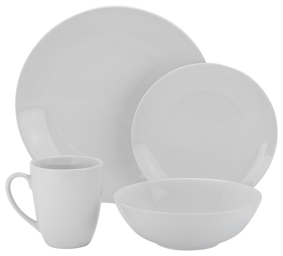 Simply White 16-Piece Coupe Dinnerware Set