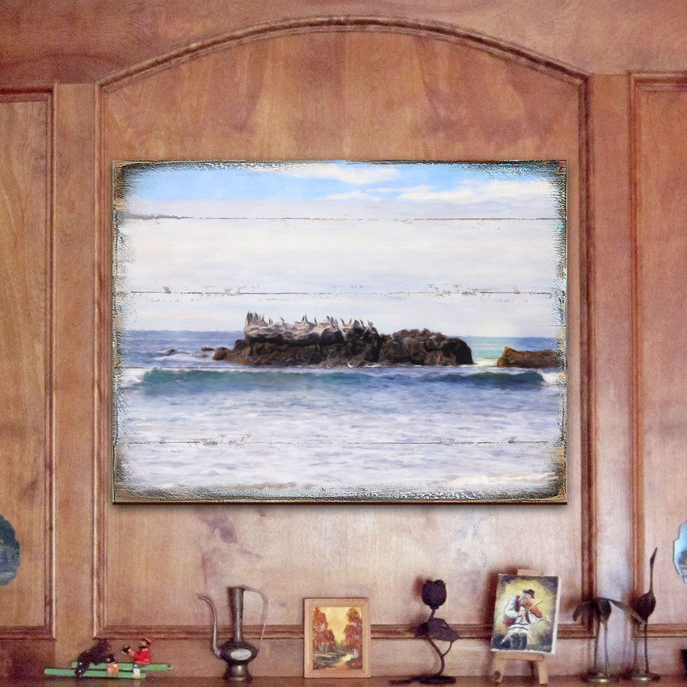 Decorative Pattern Wooden Block, 18"x12"