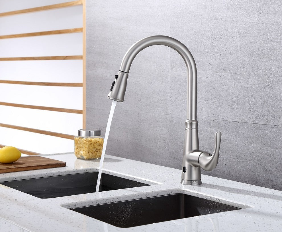Single-Handle Pull-Down Faucet, Brushed Nickel