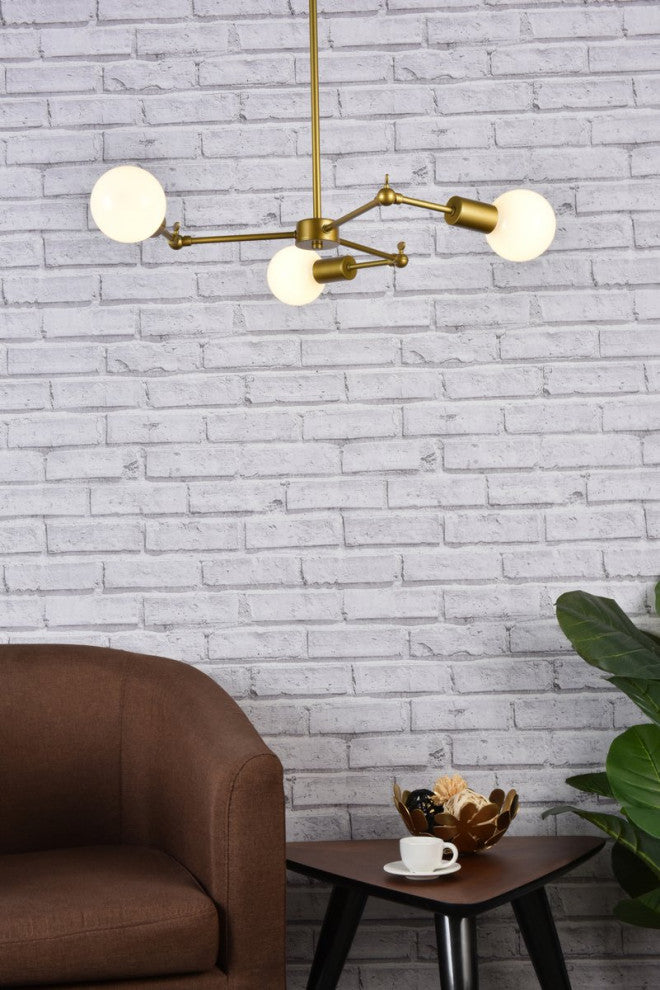 Florence 3-Light Brass Pendant