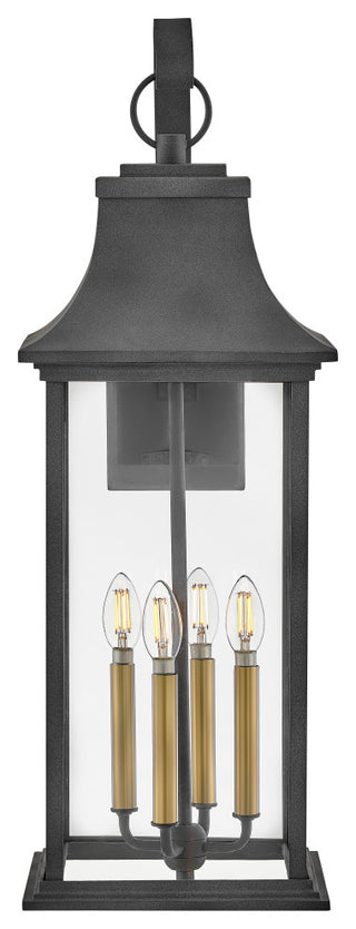 Hinkley Adair Large Wall Mount Lantern, Aged Zinc