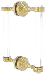Pacific Grove 8" Groovy Accent Back to Back Shower Door Pull, Satin Brass