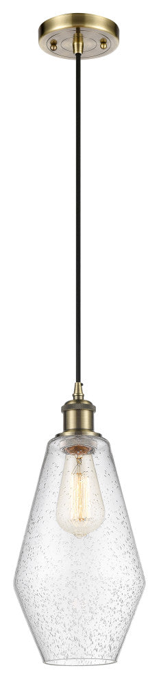Innovations 516-1P-AB-G654-7 1-Light Mini Pendant, Antique Brass
