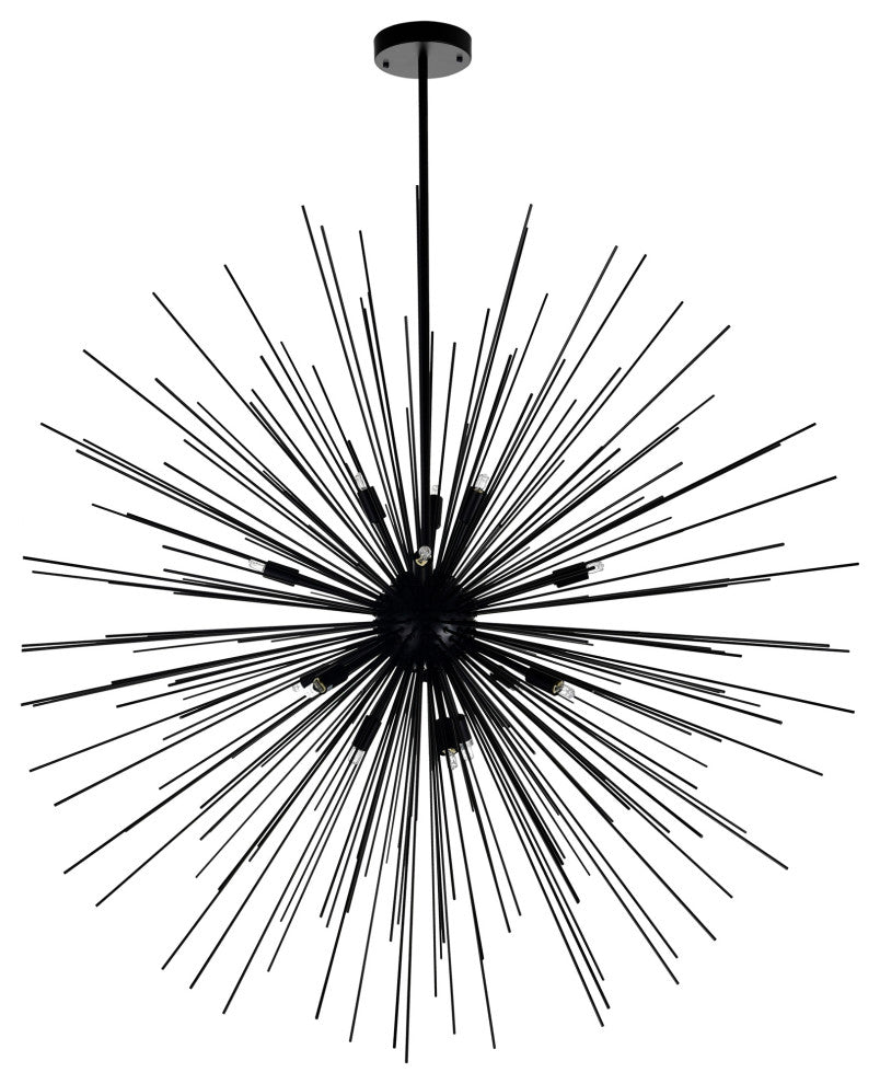 Savannah 14 Light Chandelier With Black Finish