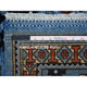 Extra Soft Wool Hand Knotted Blue Afghan Ersari Wide Runner Rug, 4'1" x 9'9"