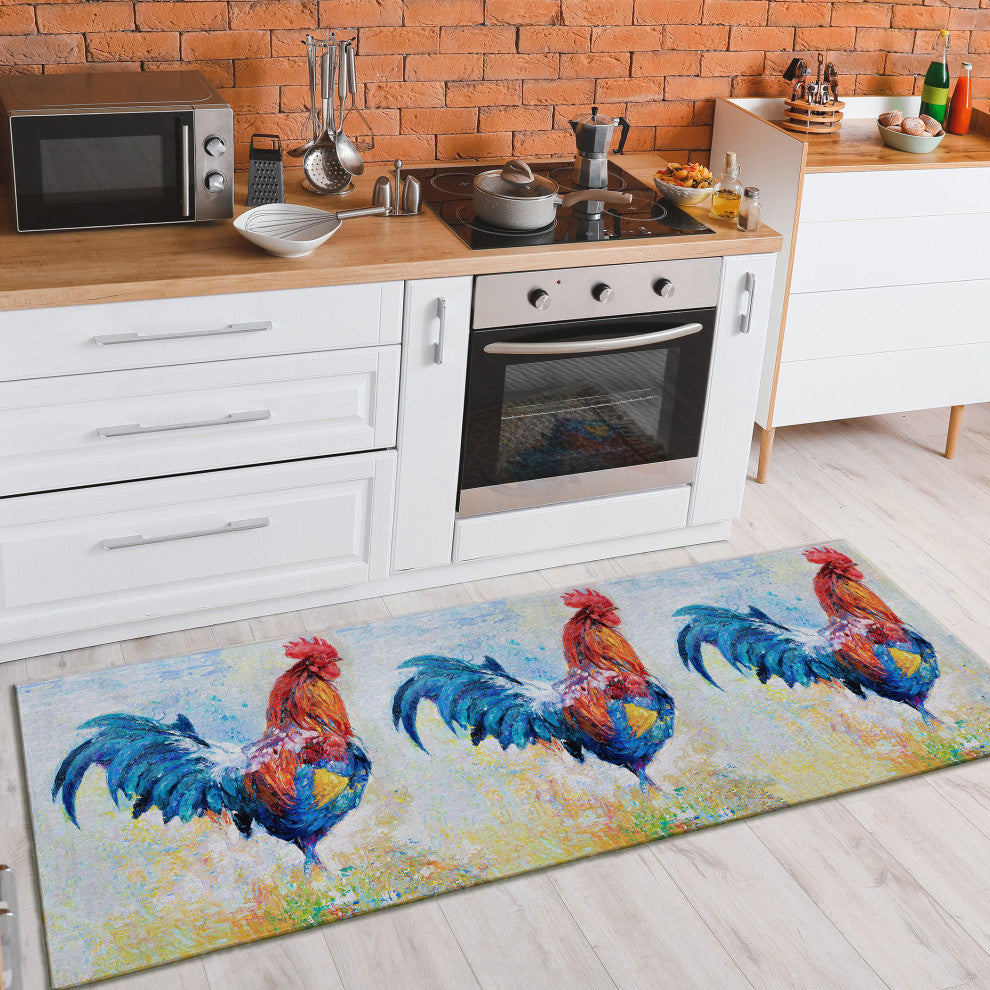 Indoor/Outdoor Kendall KE1 Multi Machine Washable 2'3" x 7'6" Runner Rug