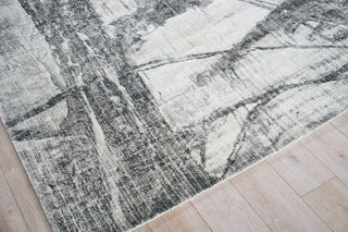 Kyoto Hand-loomed Wool/Bamboo Silk Silver/Black Area Rug, 10'x14'