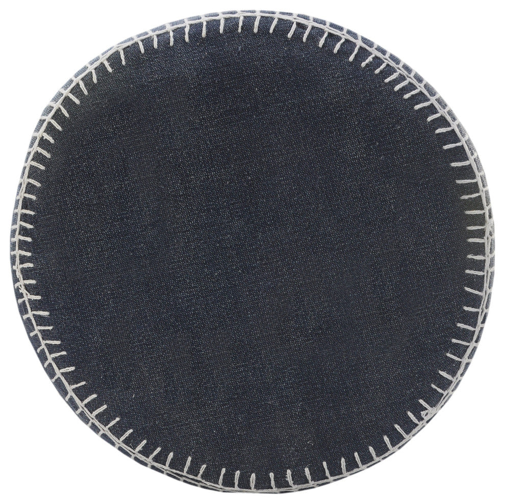 Handcrafted Embroidered Border Pouf