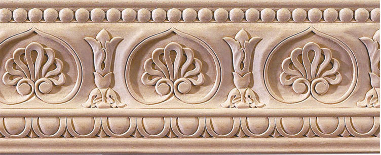 Montgomery Carved Crown Molding, Maple Wood