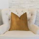 Melbourne Orange and Mint Handmade Luxury Pillow, 18"x18"