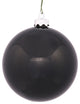 Vickerman N590817Dsv 3" Black Shiny Ball Ornament, 12 Per Bag