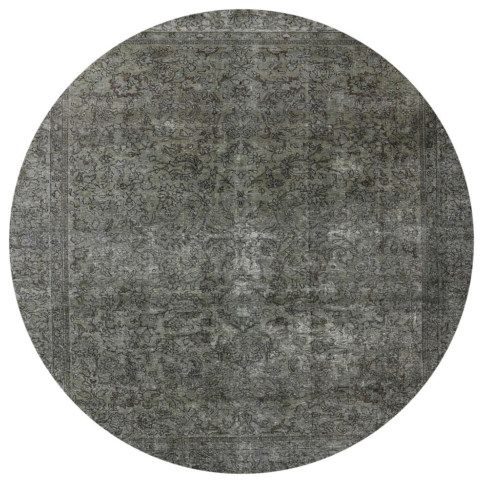 Ahgly Company Indoor Round Mid-Century Modern Area Rugs, 8' Round