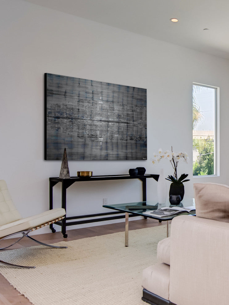 "Night Lights" Print on Brushed Aluminum, 60"x40"