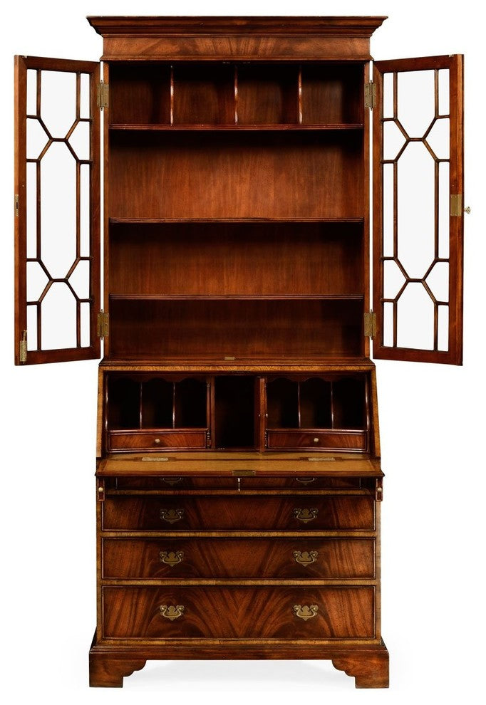 George III Mahogany Secretary Bookcase