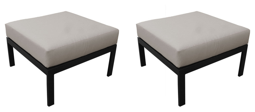 kathy ireland Madison Ave. Ottoman 2 Per Box, Almond