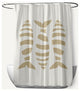 Puzzle Fish Taupe 70" w x 73" h Shower Curtain
