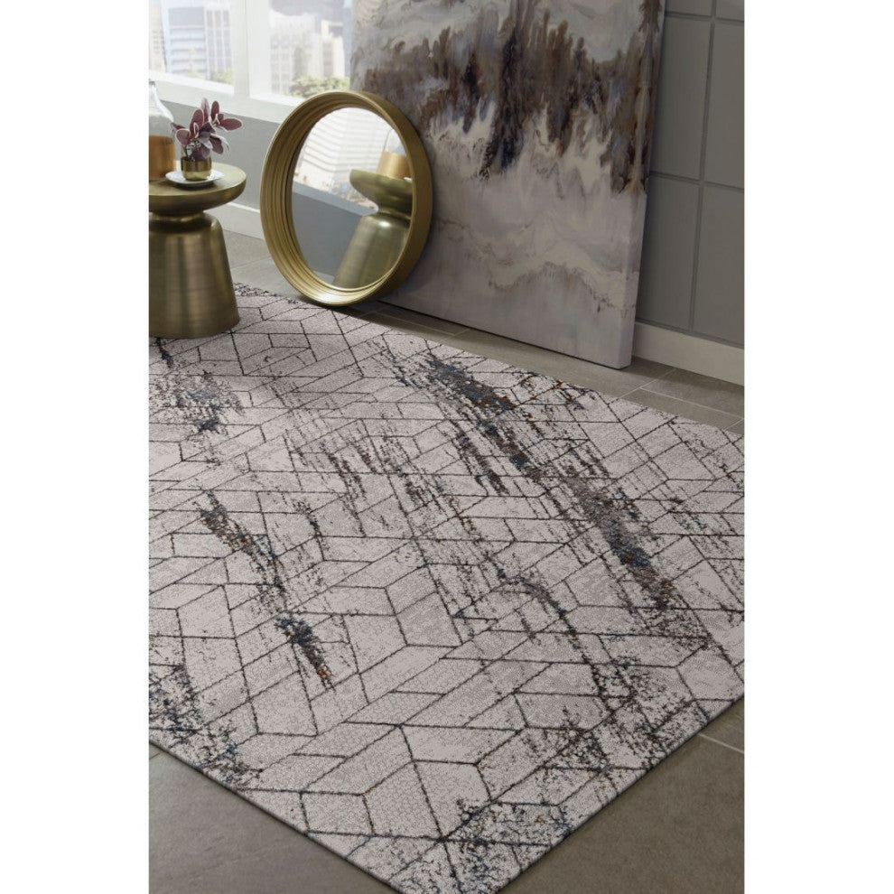 KAS Inspire 7503 Ivory Elliott Area Rug, 7'10"x10'10"