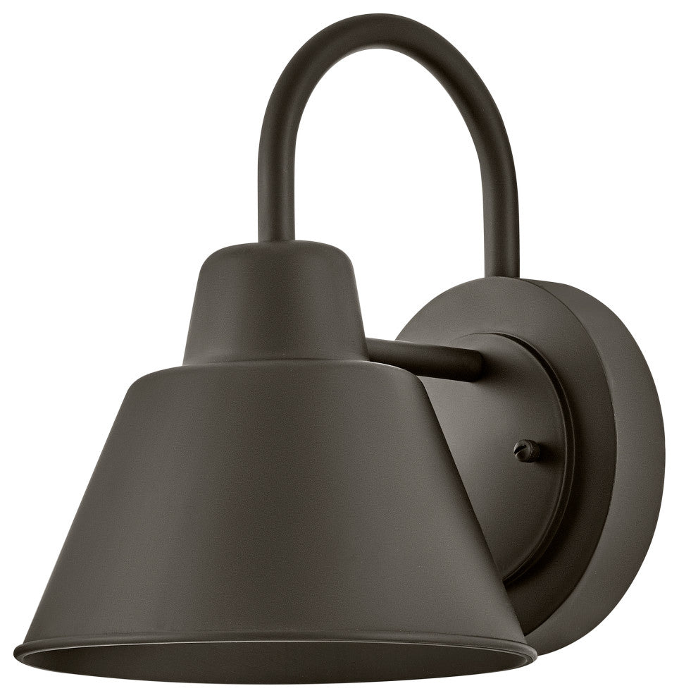 Lark Wes 10.5" Small Outdoor Gooseneck Barn Light, Oil Rubbed Bronze