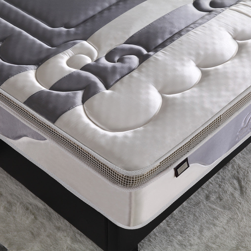 12"? Medium Euro Top Memory Foam Hybrid Pocket Spring Mattress, Queen