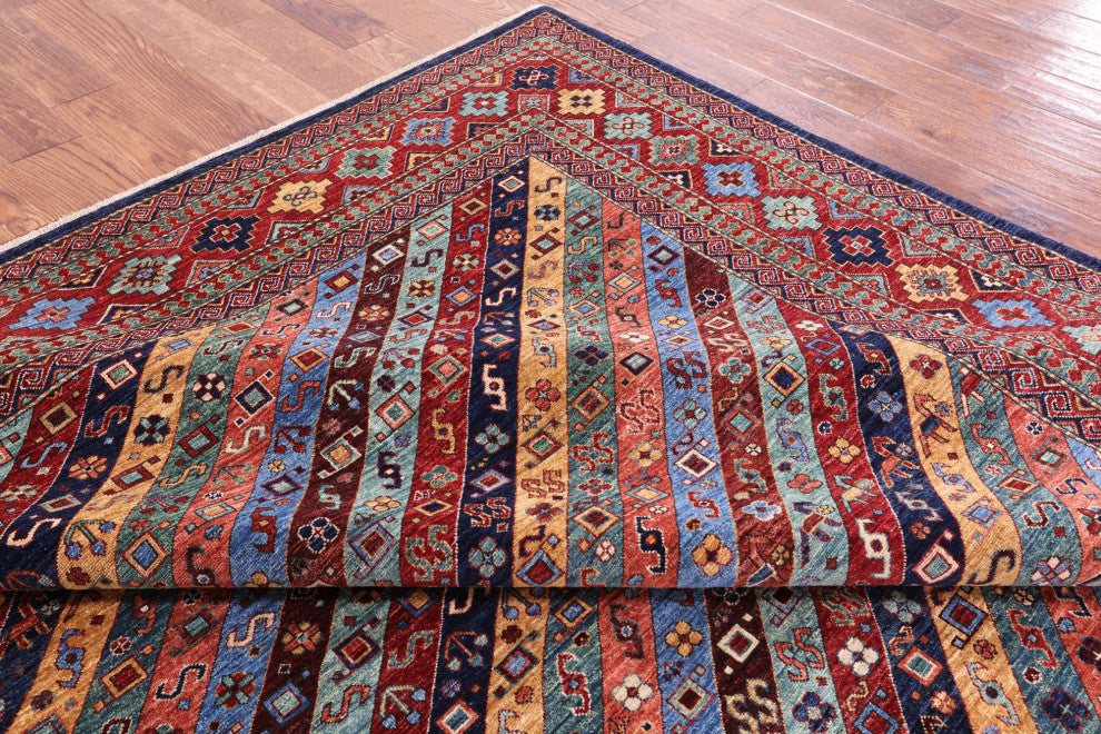 Persian Gabbeh Shall Handmade Rug 8' 0" X 9' 6" Q5011