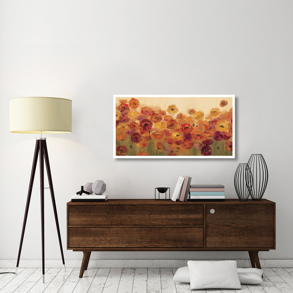 "Summer Poppies" Digital Paper Print by Silvia Vassileva, 50"x26"