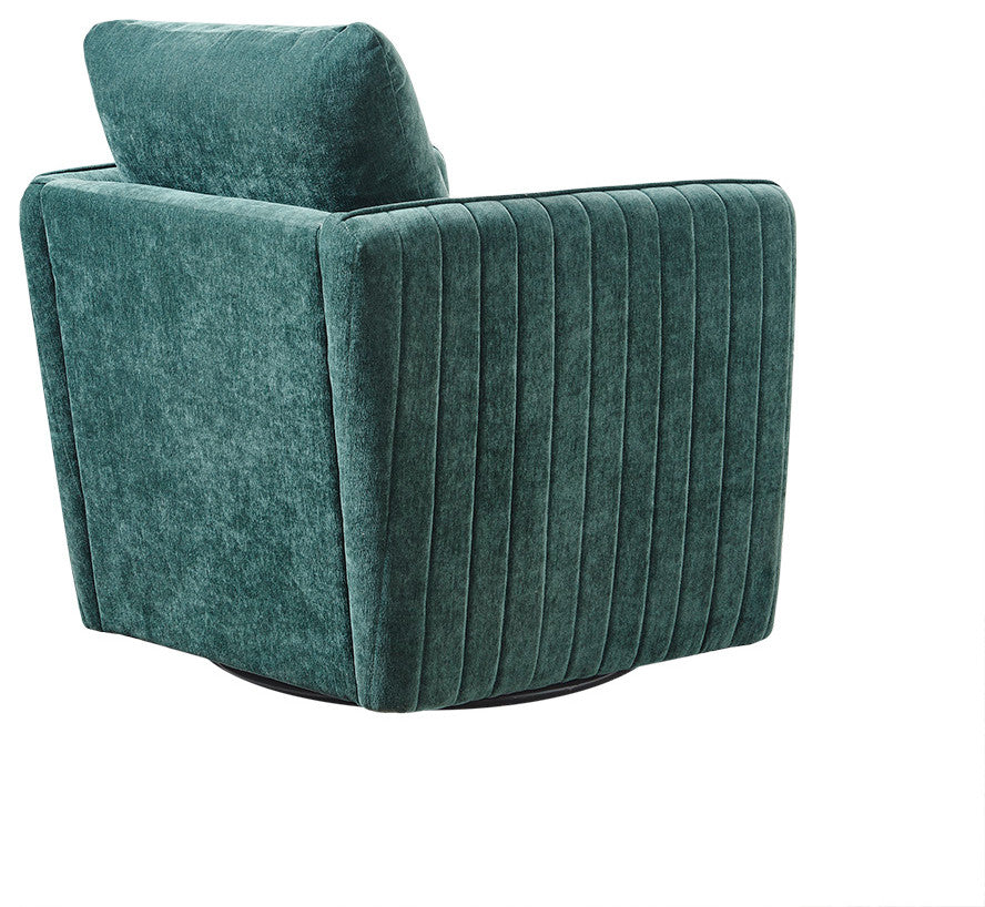 Madison Park Kaley Modern Luxurious Swivel Lounge Accent Chair, Green