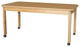 Mobile Rectangle High Pressure Laminate Table with Hardwood Legs, 24"