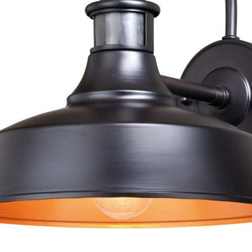 Dorado Motion Sensor Dusk to Dawn Outdoor Wall Light Dark Bronze and Light Gold