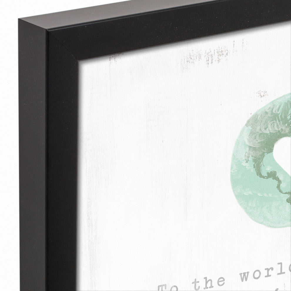 To Us You are the World Grandma 12x12 Black Framed Canvas