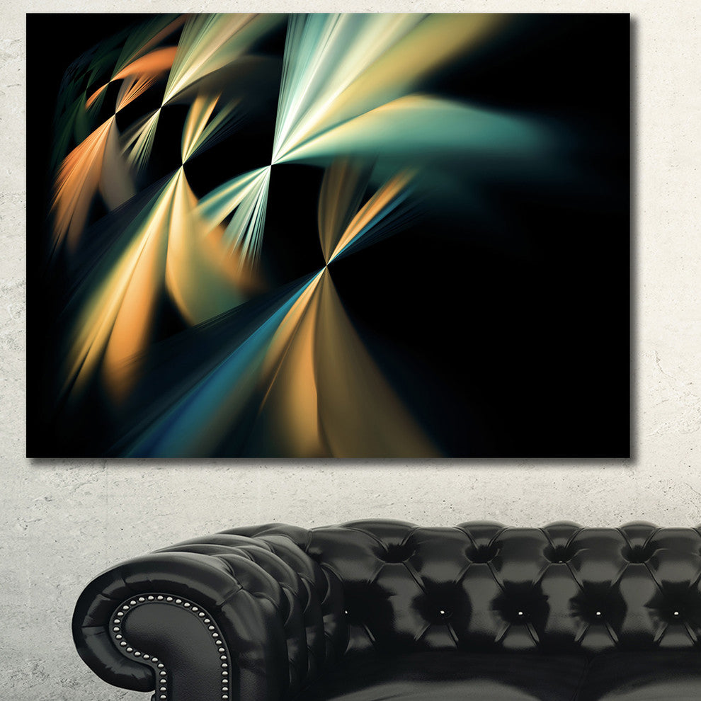 Floating Abstract Fractal Designs, Oversized Abstract Canvas Art Print, 60x40