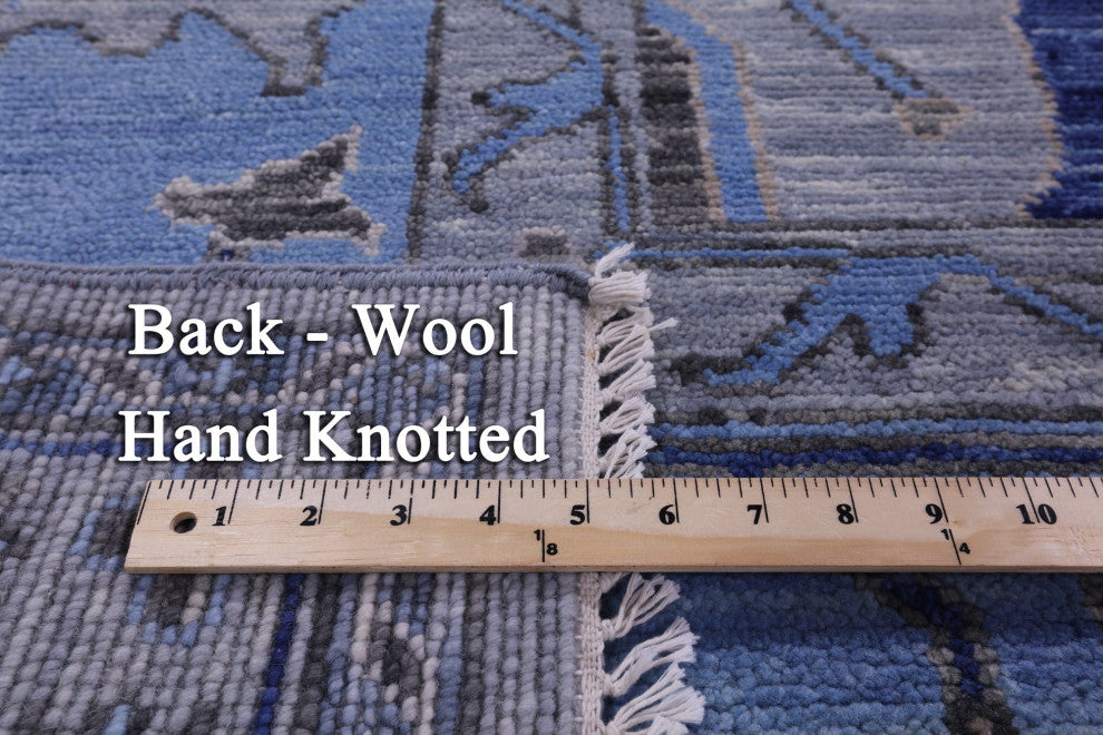 9' 0" X 11' 10" Turkish Oushak Hand-Knotted Wool Rug - Q15841