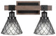 Tacoma 2-Light Bath Bar, Diamond Ice Art