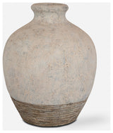 Uttermost 17117 Fernandina 20" Tall Concrete Vase - White Wash