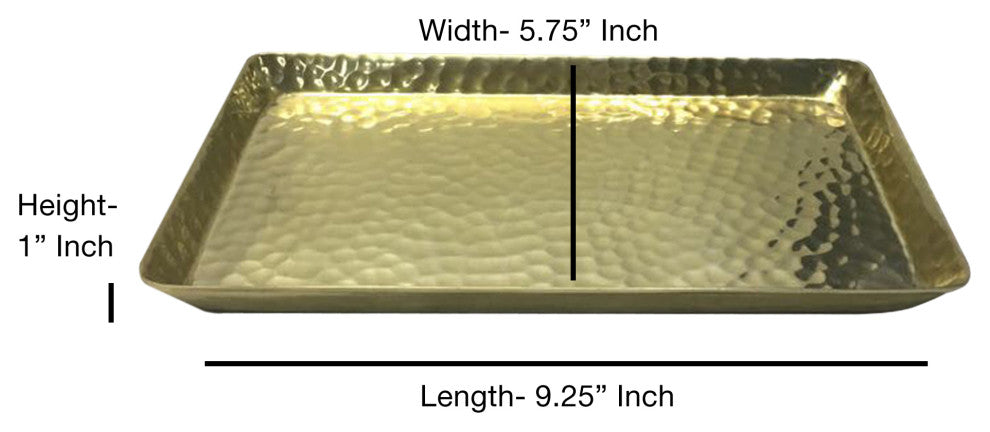 nu steel Gold Hammered Vanity Tray
