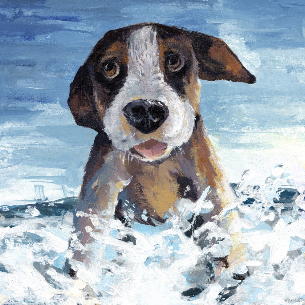 "Carter's Beach Day" Painting Print on Wrapped Canvas, 24x24