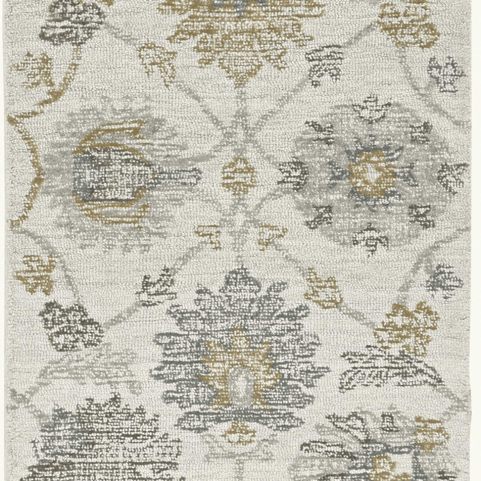 96 X 132 Ivory  Wool Rug