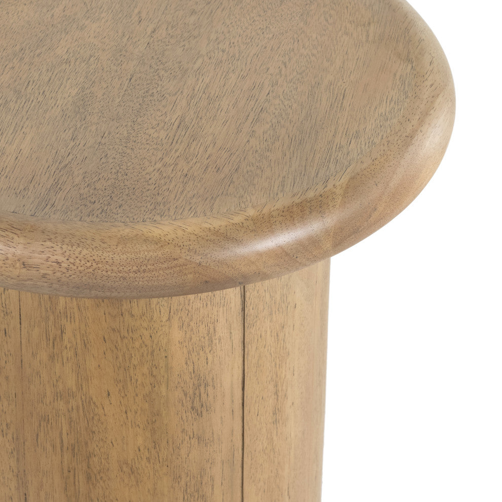 Zach End Table, Burnished Parawood