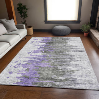 Premium Machine Washable Mayfield AMF704 Purple 5' x 7'6" Rug