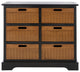 Safavieh Landers 6 Drawer Storage Unit, Black