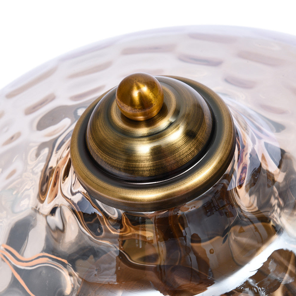 Modern 2-Light Water Pattern Flush Mount, Gold