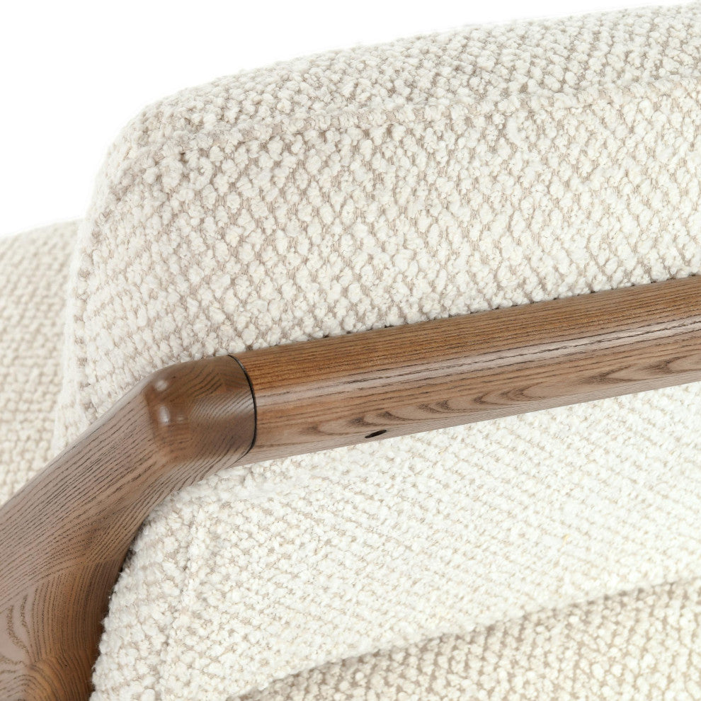 Georgia Beige Fabric Accent Chair