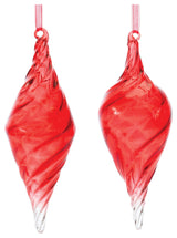Swirl Glass Drop Ornament, 12-Piece Set