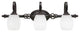 Elegante 3-Light Bath Bar, White Linen
